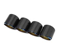 Tail Throat 4pcs Car Exhaust Tip For BMW X3M X4M F97 F98 Muffler Tip Carbon Fiber Exhaust Pipe Direct Plug Nozzle Tailpipe Car End Pipe(Carbon C)