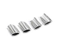 Tail Throat 4pcs Exhaust Tip For Panamera 3.0t 2014-2016 Plug & Play Muffler Tip Exhaust System Nozzle Car End Pipe(Silver)