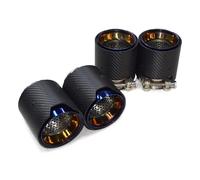 Tail Throat 4PCS Tuning Upgrade Carbon Fiber Exhaust Tailpipe Muffler Nozzle For BMW For M2 F87 For M3 F80 For M4 F82 F83 Car End Pipe(Carbon D)