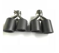 Tail Throat A Pair Left And Right Y Style Dual Carbon Look Stainless Steel Universal Auto Exhaust Tip Double Muffler Tip Car End Pipe(ID 54mm-OD 101mm)