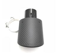 Tail Throat Black Oval Width 115mm 105mm Matte Car Mufflers Exhaust Pipe Nozzle Decoration Universal Stainless Car End Pipe(83mm-130mm oval)