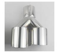 Tail Throat Car Accessories 304 Stainless Steel Y-type Exhaust Pipe Muffler Double Outlet Throat Length Is Suitable For Bmw For E36 Car End Pipe(51MM-101MM A)