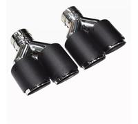 Tail Throat Car Accessories Y Type For BMW For 1 Series 2 Series 5 Series 4 Series 530 640 G38 Etc Real Carbon Fiber Cool All Black Exhaust Pipe Car End Pipe(2piece matte black)