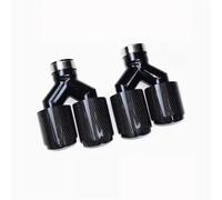 Tail Throat Car Accessories Y Type For BMW For 1 Series 2 Series 5 Series 4 Series 530 640 G38 Etc Real Carbon Fiber Cool All Black Exhaust Pipe Car End Pipe(2piece all black)