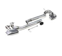 Tail Throat Car Dual Exhaust Tip For F10 F11 520i 525i 528i Up To G30 G31 Square Muffler Tip Nozzle Exhaust System Tailpipe Car Exhaust Tail Pipe(Silver)