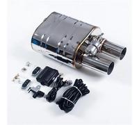 Tail Throat Car Exhaust Muffler Double Out Sound Change Silence Remote Control Adjustable Modification Kit(Left 63mm)