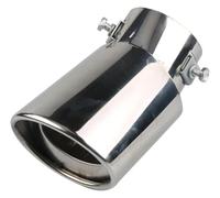 Tail Throat Car Exhaust Tail Pipe Universal Muffler Tip Round Stainless Steel Rear Chrome B(B)