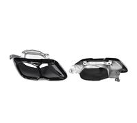 Tail Throat Car Exhaust Tip For BMW For X5 X6 X7 G05 G06 G07 Upgrade For M50i For M60i Look Muffler Tip Quad 304 Stainless Steel Nozzle Exhaust Trim Car End Pipe(Black B)
