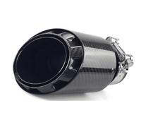 Tail Throat Cool All Black Real Carbon Fiber Exhaust Pipe Fit For CIVIC Car Accessories Universal Exhaust Tips Car End Pipe