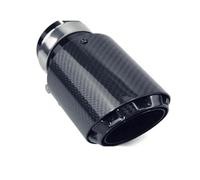 Tail Throat Cool All Black Real Carbon Fiber Exhaust Pipe Fit For Toyota Car Accessories Universal Exhaust Tips Car End Pipe