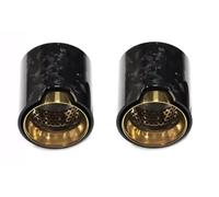 Tail Throat Cool Gold Carbon Fiber Exhaust Tip Refit Fit For M2 For M3 For M4 F87 F80 F82 F83 Tips Pipe Car End Pipe(Forged pattern)