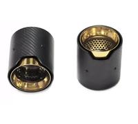 Tail Throat Cool Gold Carbon Fiber Exhaust Tip Refit Fit For M2 For M3 For M4 F87 F80 F82 F83 Tips Pipe Car End Pipe(Matte black)