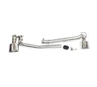 Tail Throat Double Exhaust Tip For Benz For W204 C200 C300 C180 C260 UP C63 Look Stainless Steel Muffler Tip Tailpipe Nozzle Car End Pipe