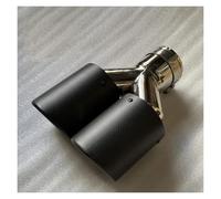 Tail Throat Dual Exhaust Tips Matte Carbon Fiber Stainless Steel Double Tail End Pipe Muffler Tip Exhaust Muffler(ID 73MM-OD 101MM)