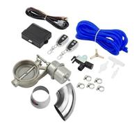 Tail Throat Exhaust Control Valve Set with Vacuum Actuator Cutout 2.0,2.5,3 Inch Pipe Close Style with Remote Controller and Elbow Car End Pipe(2inch(50mm))