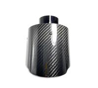 Tail Throat Exhaust Pipe Car Universal Exhaust Systems Stainless Steel Carbon Tailpipe Outlet 130MM For Nozzles Muffler Tip Car End Pipe(IN 63MM-OUT 89MM)