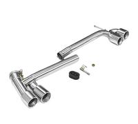 Tail Throat Exhaust Pipe For BMW For F30 F31 320i 318i 2013-2016 Upgraded For MT For MP Bumper 4 Outlet Exhaust Tailpipe Muffler Car End Pipe(Silver)