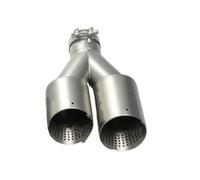 Tail Throat Exhaust Racing Double Outlet Exhaust Tips Universal Muffler Tailpipe For GTI For MK7 For Golf 7 Nozzle Car End Pipe(Right ID60-OD101mm)