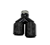 Tail Throat Exhaust Racing Stainless Steel Universal Car Modification Auto Exhaust Pipe Muffler Modify Double Exhaust Tips Car End Pipe(Left ID63-OD101)