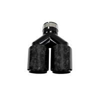 Tail Throat Exhaust Racing Stainless Steel Universal Car Modification Auto Exhaust Pipe Muffler Modify Double Exhaust Tips Car End Pipe(Equal ID63-OD101)