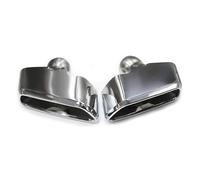 Tail Throat Exhaust Tip For 2018-2023 For BMW For G30 G31 525i 530i 540i Upgrade Look Exhaust System Muffler Tip Tailpipe Nozzle Car End Pipe(Silver)