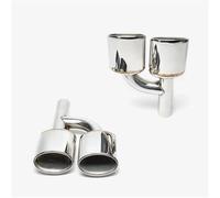 Tail Throat Exhaust Tip For Benz For W204 C180 C200 C260 C63 2008-2013 304 Stainless Steel Four Out Exhaust Pipe Muffler Tip Tailpipe Car End Pipe