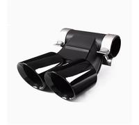 Tail Throat For 718 For Cayman Rectangle Exhaust Tip Upgrade In The Double Exit Muffler Tail Pipe Car End Pipe(Black)