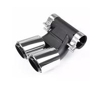 Tail Throat For 718 For Cayman Rectangle Exhaust Tip Upgrade In The Double Exit Muffler Tail Pipe Car End Pipe(Triple Silver)