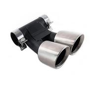 Tail Throat For 718 For Cayman Rectangle Exhaust Tip Upgrade In The Double Exit Muffler Tail Pipe Tailpipe(Silver A)