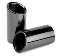 Tail Throat For A1 A3 A4 A6 Q3 Q5 Q7 Stainless Steel Exhaust Tip TailPipe Trim 2 Pcs Style J Car End Pipes(Style D)
