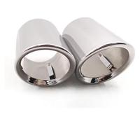Tail Throat For A1 A3 A4 A6 Q3 Q5 Q7 Stainless Steel Exhaust Tip TailPipe Trim 2 Pcs Style J Car End Pipes(Style G)