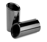 Tail Throat For A1 A3 A4 A6 Q3 Q5 Q7 Stainless Steel Exhaust Tip TailPipe Trim 2 Pcs Style J Car End Pipes(Style D)