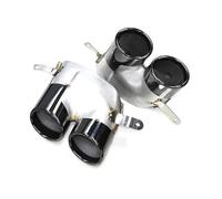 Tail Throat For A6L A7L 2016 To 2018 Square Port Muffler Exhaust Tailpipe Upgrade For S6 S7 Sport Quad Exit Exhaust System Car End Pipe(Black)