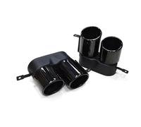 Tail Throat For BMW G20 G21 330i 325i 320i 2019-2021 Dual Outlet Quad Black Stainless Steel Tailpipe Nozzle Exhaust Tip Muffler Car End Pipe