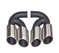 Tail Throat For Cayenne 2011-2014 Upgraded Version Four Outlets Tailpipe Exhaust Modification Muffler Car End Pipe(Short Silver B)