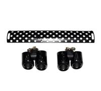Tail Throat For Land For Rover For Defender 90 110 2020-2022 Rear Exhaust Tail Pipe Upgrade Round Stainless Steel Four Outlet Rectangle Muffler Tip Car End Pipe(Black A 1set 3.0T)