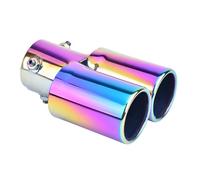 tail throat Full Color Stainless Steel 1 To 2 Dual for Pipe Exhaust for Muffler Tip Cover Car Styling Universal Modification
