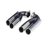 Tail Throat Quad Exhaust Tip For VW For Touareg For V6 V8 Upgrade For W12 Stainless Steel Exhaust System Car Exhaust Pipe Muffler Tip Tailpipe Car End Pipe