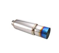 Tail Throat Stainless Steel Car Exhaust Racing Muffler Universal 3'' To 4.5'' Exhaust Muffler Pipe Blue Car End Pipe