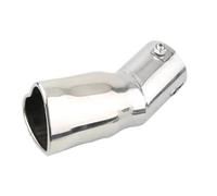 Tail Throat Stainless Steel Colored Tailpipe For Automobiles Heart-shaped Exhaust Pipe Muffler For Automobiles Tailpipe(Silver bent)