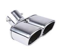 tail throat Stainless Steel Exhause 1 To 2 Dual for Pipe for Chrome Trim Modified Car Rear Tail Throat Liner Round Exhaust Muffler Tip(Bend)