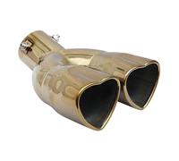 tail throat Straight/Curved Car Tail for Pipe Muffler Heart Exhaust Refit Dual End Trim Outlet Replacement Parts(2)