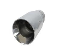 Tail Throat Tail Pipe 1PCS 304 Stainless Universal Exhaust System End Chrome Pipe Car Tip Straight Angle Cut Rear Exhaust Pipe End Throat(A silverin63-114mm)