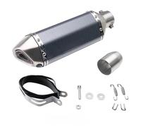 Tail Throat Tail Pipe Carbon Fiber Motorcycle Exhaust Muffler Pipe Escape Moto Tailpipe 61mm Slip On 250cc 350cc 600cc(MT101)