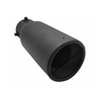 Tail Throat Tail Pipe Exhaust Tip, 2.99"/76mm Inlet 3.54"/90mm Outlet 8.35" Overall Length Stainless Steel Tips Chrome-Plated Finish Tailpipe Automobile Exhaust Tailpipe(Flat mouth)