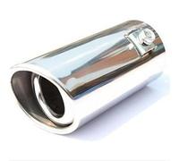 Tail Throat Tail Pipe For A3 Double Tip Cola Escape Cut Out Exhaust Pipe Car Auto Muffler Steel Stainless Trim Tail Tube Rear Exhaust Pipe End Throat(Bevel)