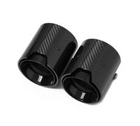 Tail Throat Tail Pipe For BMW 2 Series F22 F23 M235i M240i F20 F21 M135i M140i F30 M335i M340i ID60mm Muffler Tip 2pcs Car Exhaust Automobile Exhaust Tailpipe(Black)