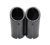 Tail Throat Tail Pipe For BMW Series 3 E30 E36 E46 E90 E91 E92 E93 F30 F31 F34 G20 F35 For M3 2Pcs Carbon Exhaust Rear Muffler Tail Tip End Pipe Cover Automobile Exhaust Tailpipe(Bevel Carbon)