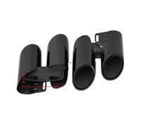 Tail Throat Tail Pipe For Panamera 971 972 2017+ Stainless Steel Muffler Tip Tailpipe Nozzle Exhaust System Tips 2pcs/Lot Quad Car Automobile Exhaust Tailpipe(Black B)