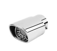 Tail Throat Tail Pipe Muffler Exhaust Pipe Universal Stainless Tips 63mm Silver Auto Tail Rear Tip Decoration Accessories Car Car Exhaust Nozzle(Sivflowertip360A)